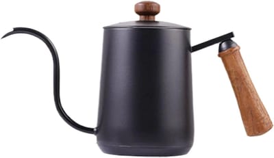 Koffieketel Zwanenhals - Waterkoker Handmatig - Koffie Zetten - Lange Smalle Uitloop - 600 ml - Zilver