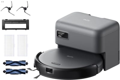 eufy Auto-Empty C10 - Robotstofzuiger met Vervangingssets - Slanke behuizing van 7,2 cm - Tapijtreiniger - Edge expansion borstel - Automatisch legen - Point laser en multi-infrarood navigatie