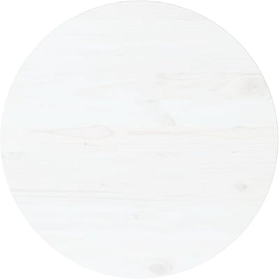 Tafelblad Massief Hout - Reservetafelblad Rond - Eettafel Vervangen - Massief Grenenhout - Ø70x25 cm - Wit