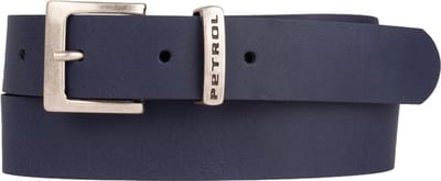 Petrol Industries Riem Jongens - Broekriem - Verstelbaar - Leer - Blauw - 65 cm
