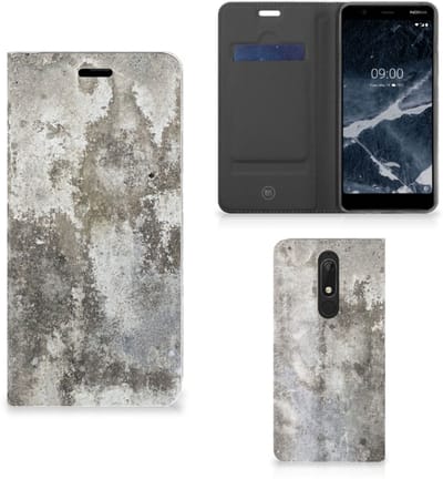 Nokia 5.1 (2018) Standcase Beton Print