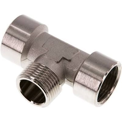 T-koppeling G1'' Binnendraad x R1'' Buitendraad Messing vernikkeld 16 bar (224.8psi)