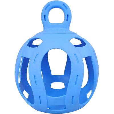 Jolly Pets Jolly Hay Ball - Interactieve traktatiebal voor paarden – Gaat stalverveling tegen – gemaakt van flexibel rubber – 20 cm - Blauw