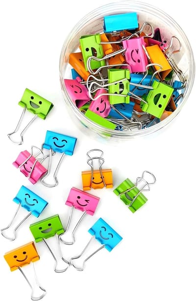 Papierklemmen - Foldback Clips - Metalen - 48 stuks - 25mm - Multifunctionele - Kantoorartikelen - schoolbenodigdheden - Zwaluwstaartclip - ideaal voor thuis, keuken, werk, school, leraarcadeau, papier, documenten en mappen