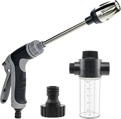 Draagbare Wasspuit - Schuimreiniger - Auto Reinigen - Drie Sproeiopties - 41 cm - Zwart