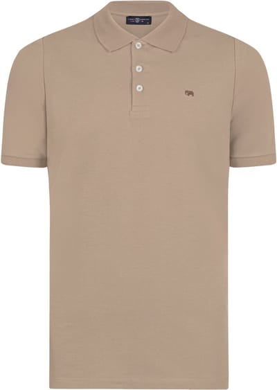 Jimmy Sanders Polo Shirt Korte Mouw Katoenen Pique Heren Beige - Xl