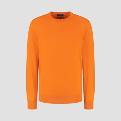 MERSO Crew Neck – Merino Trui – 100% Merino Wol – Curcuma Orange