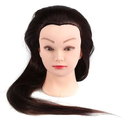 26 Synthetische Vezel Mannequin Hoofd Kapper Oefenhoofd Cosmetologie Pophoofd Bruin beige