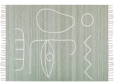 YAVU - Vloerkleed - Lichtgroen - 140 x 200 cm - Polyester