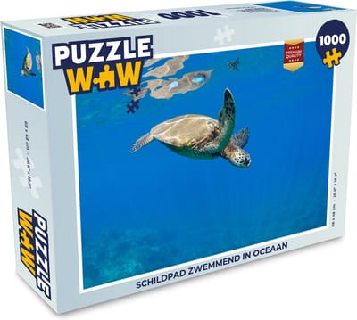 Puzzel Schildpad zwemmend in oceaan - Legpuzzel - Puzzel 1000 stukjes volwassenen