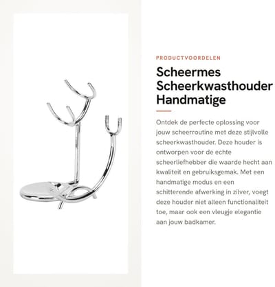 Dailygoods- Scheerkwasthouder Prachtige Houder - Scheermes Houder - Handmatige Modus - Haarknipgereedschap - Duurzaam Materiaal - Elegant Ontwerp - Scheerhouder