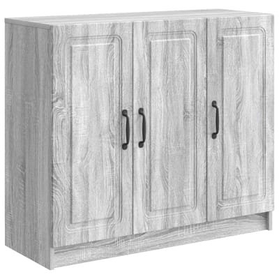 vidaXL - Dressoir - Grijs - sonoma - 89 - x - 34,5 - x - 77 - cm - Bewerkt - hout