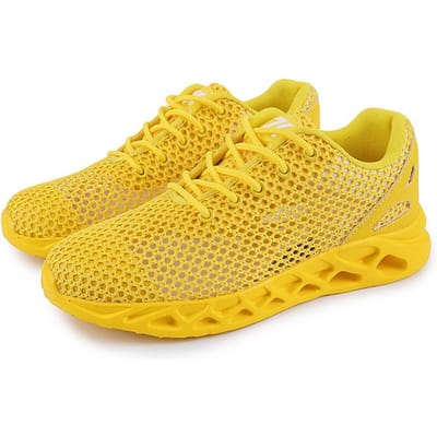 Zomer Plus Size Herenschoenen Ademend Mesh Casual Schoenen Sport Reisschoenen Comfortabele Jogschoenen Koreaanse Stijl Canvas Schoenen Trend 45 geel