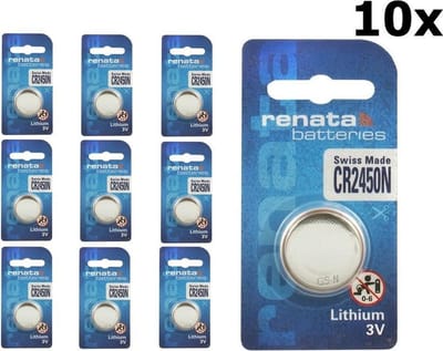 Renata CR2450N 3V Lithium knoopcel batterij - 10 Stuks