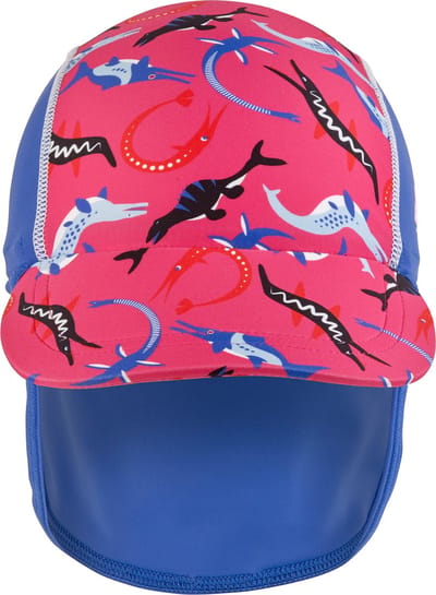 BECO ocean dinos - zonnepetje voor kinderen - UV SPF50+ - maat 1 - ca. 46 cm - roze