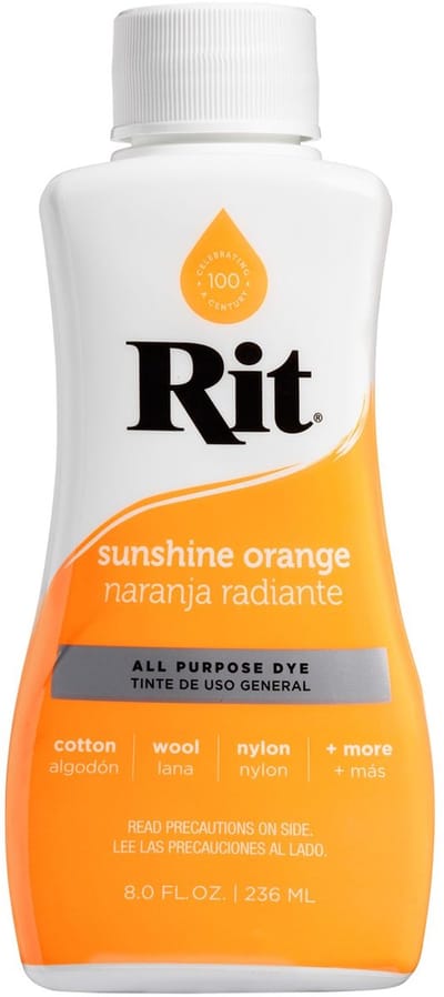 Rit Dye Liquid Sunshine Orange - Textielverf voor stoffen en hobby - 236ml