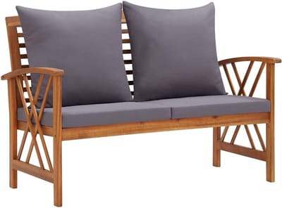 Tuinbank met kussens - Buitenbank bankje - Ontspannen in de tuin - Massief acaciahout - 170 cm lengte