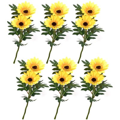 Kunstplanten Zonnebloem Imitatie Bloemen Simulatie Bruiloft Decoratie Boeket yellow