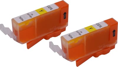 KATRIZ® huismerk inkt voor|Canon CLI-521Y |11ml | ( 2stuks) - Met chip