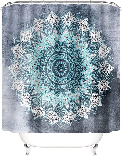 Unyqoos® Elegant Douchegordijn met Mandala Motief en Schimmelbestendige Eigenschappen voor Badkamer