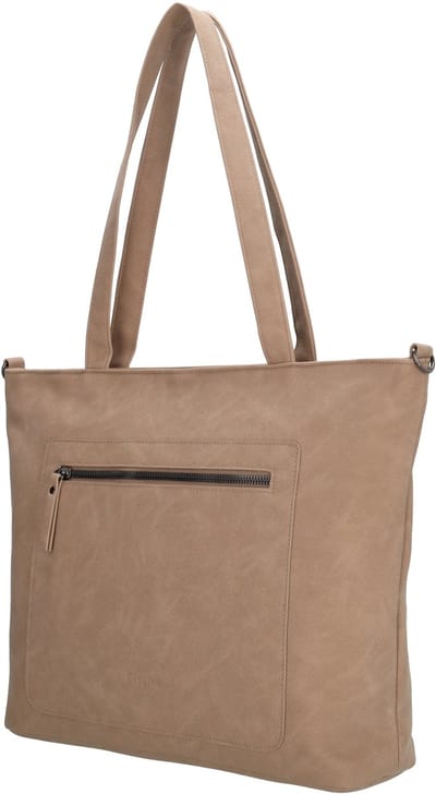 Beagles Cambrils Schoudertas - Shopper - Dames - Praktisch - Schouderband - Tote Bag - Dames Tas - Lichttaupe