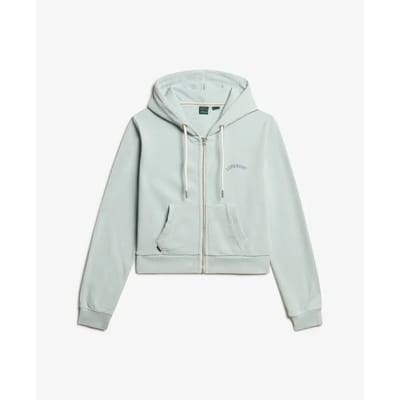 Superdry - Essential Logo korte hoodie met rits - Dames - Hoodies