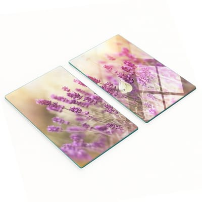Multifunctionele decoratieve snijplanken van gehard staal voor de keuken, lavendelkleur, 2x30x52 cm