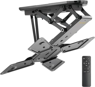 TV Beugel - Plafondsteun - Ruimtebesparend - Gemotoriseerde Bediening - 23-55 inch - Zwart