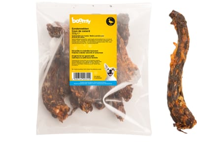 Boomy - Gedroogde eendennekken - Natuurlijke hondensnacks - Gezonde hondensnoepjes - Kauwsnacks - Kauwstaaf hond - 300g