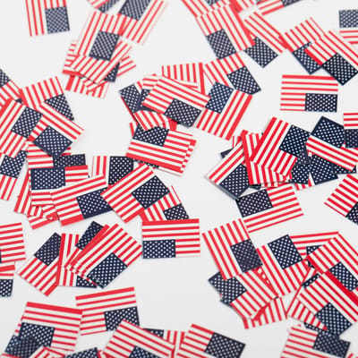 150 stuks Tafel confetti papier USA - Hapjes Cocktail Tapas Zomer Terras EK WK Voetbal Decoratie Tafelconfetti