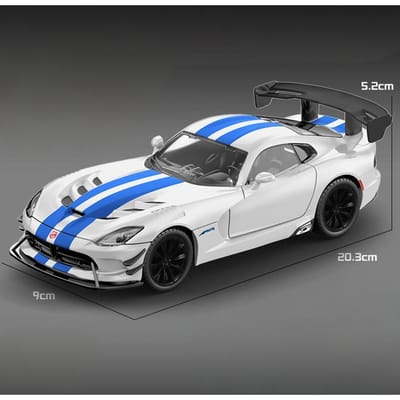 1:24 Dodge Viper Acr Super Sport Coupé Legering Metaal Diecast Modelauto Verzamelingen Hobby Display Decoraties Verjaardagscadeaus white