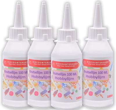 Knutsellijm 400ml 4 stuks - Knutsellijm - Lijm - All purpose glue - Glue - Kinderlijm - Knutselen - Goedkope knutsellijm -
