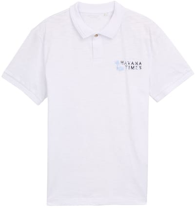 Tom Tailor - Katoenen polo met print - Maat XL - White