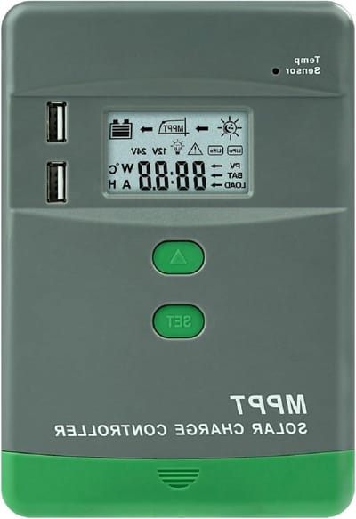 MPPT Laadregelaar - Zonnelaadregelaar Bluetooth - Batterij Beschermen - Automatische Systeemidentificatie - 20A - One Color
