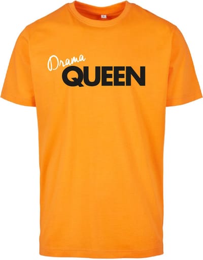 T-shirt oranje L - Drama queen -soBAD. - Koningsdag - Oranje shirt dames - Oranje shirt heren - Unisex - Regular fit