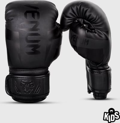 Venum Elite Kinder Bokshandschoenen Zwart Zwart - 6 OZ