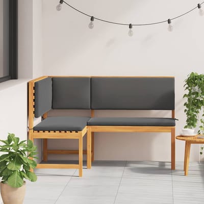 vidaXL - Tuinstoel - met - kussen - Bruin - 140 - x - 100 - x - 91cm - Massief - acaciahout