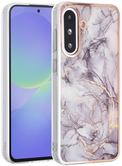 TUNIQ telefoonhoesje voor Samsung Galaxy A56 - Siliconen backcover - Marmer blauw