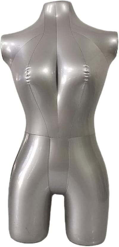 Opblaasbare etalagepop - Kleding display - Kleding presenteren - Lichtgewicht en robuust - 70-83 cm hoog - Transparant