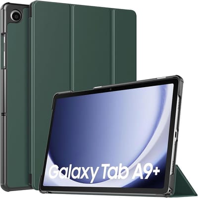 Ntech Tablet Hoes Geschikt voor Samsung Galaxy Tab A9 Plus / A11 Plus hoes Trifold Bookcase - Pine Groen