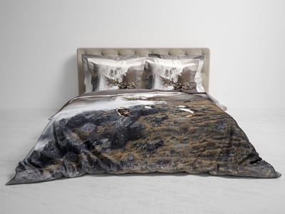 Heckettlane Laurien Dekbedovertrek - Lits-jumeaux - Katoen - 240x200-220cm - Grijs