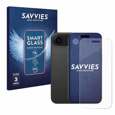 3 Stuks Savvies Screenprotector - geschikt voor Apple iPhone Air (Voor+Camera) - beschermfolie glas transparant