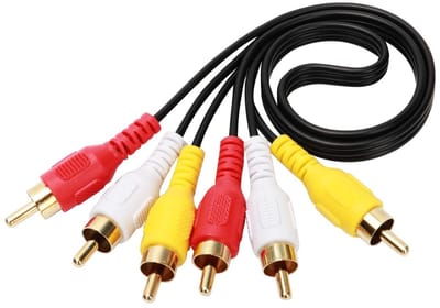 Video- en Audiokabel 3.5 mm naar 3RCA voor Smartphones, Tablets en Home Theater - 0.5m Kabel voor Stereo-installatie en TV Verbinding