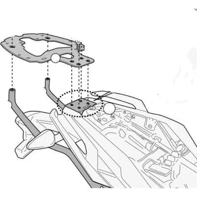 Motorfiets topkoffer steun Givi Monokey ou Monolock Bmw G 310 R (17 à 20)