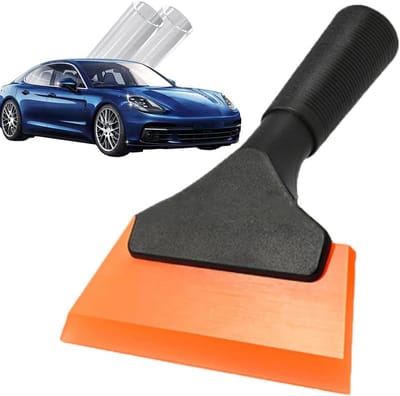 Raamwisser Flexibel - Schoonmaakkrabber - Vlakke Oppervlakken Reinigen - Ergonomische Handgreep - 18 x 117 cm - Oranje