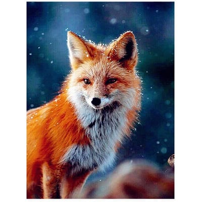 Winter Snow Fox Diamond schilderij dier volledige boor DIY mozaïek borduurwerk kruissteek 30X40CM