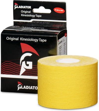 Gladiator Sports Kinesiotape - Kinesiologie Tape - Waterbestendige & Elastische Sporttape - Fysiotape - Medical Tape - Per Rol - Geel