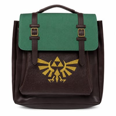 Bioworld – Zelda Nintendo Tas – Leer – Bruin/Groen – Unisex