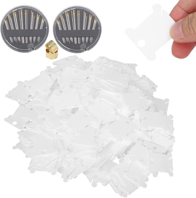 Kruissteek Spoelen - Draad Winder Plaat - Draad Ordenen - Met Draadclips - 400 stuks - Transparant