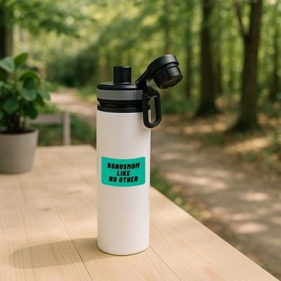 Hacebo® - bonusmom like no other waterfles met draaidop grijs - Moeder - geweldige bonusmoeder - niemand anders - verjaardag - cadeau - kado - bedankje - geschenk - water fles - 850ML